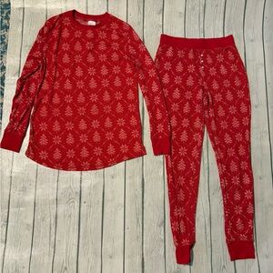 Red women’s   Pajamas with Festive Pattern